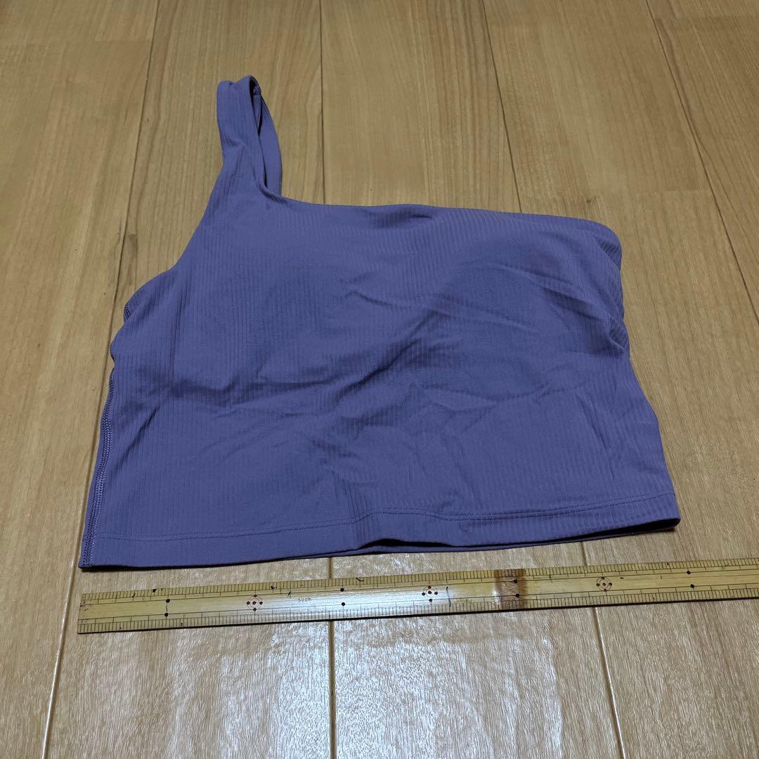 Lululemon パープル ワンショルダー ヨガウェア