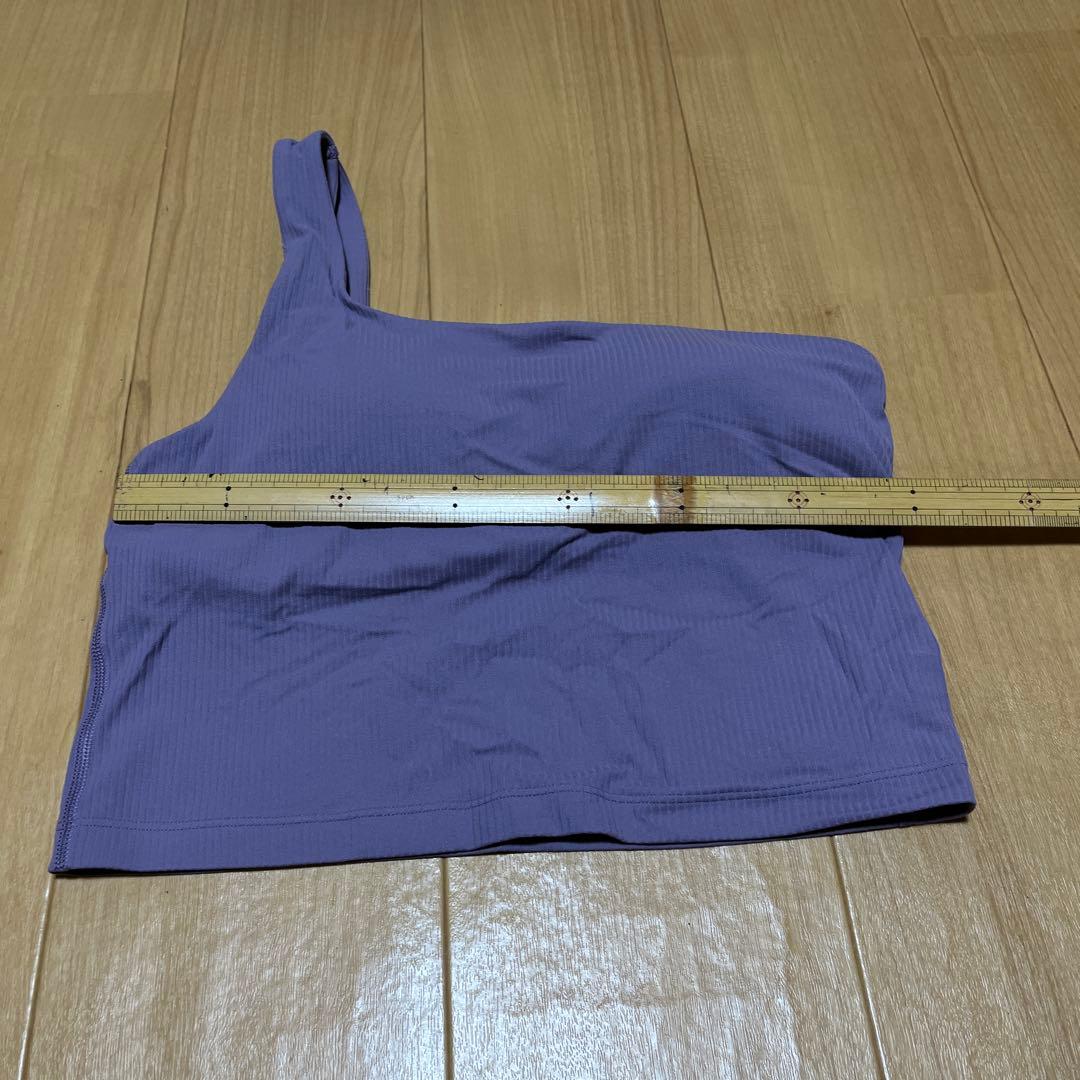 Lululemon パープル ワンショルダー ヨガウェア