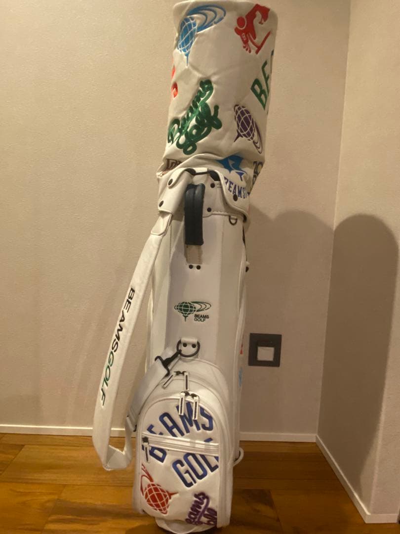BEAMS GOLF キャディバッグ ホワイト