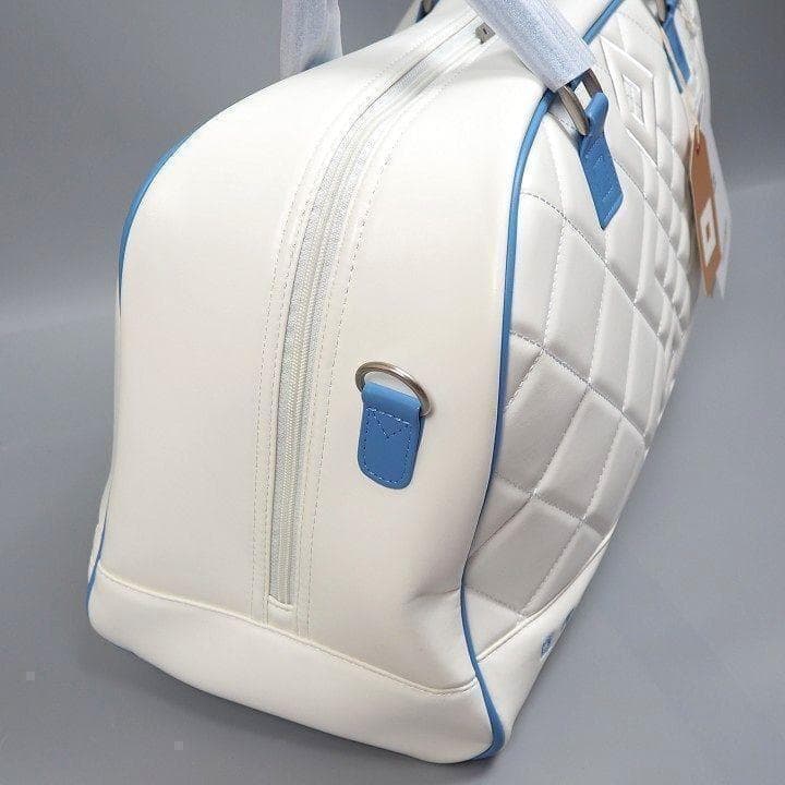 新品 オノフ ゴルフ ボストンバッグ シューズ収納ポケット付き 白/青