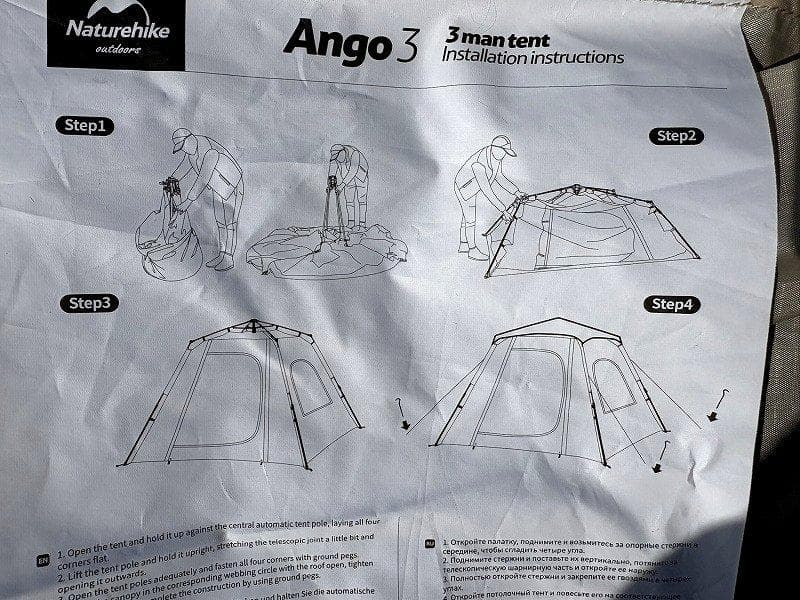 未使用！Naturehike ネイチャーイク ワンタッチ テント Ango 3