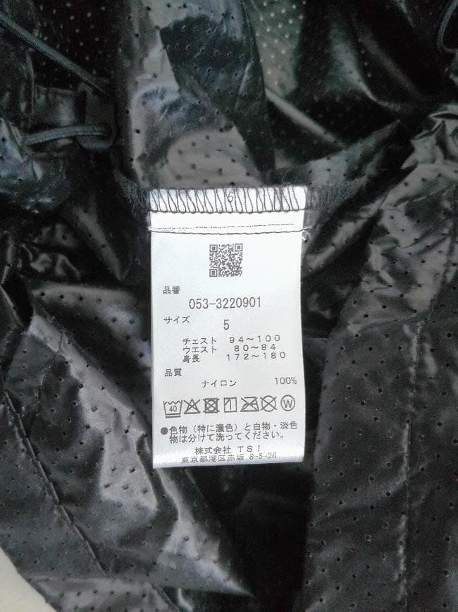 美品 パーリーゲイツ PERTEX 撥水 フルジップ ジャケット 5 ゴルフ 黒