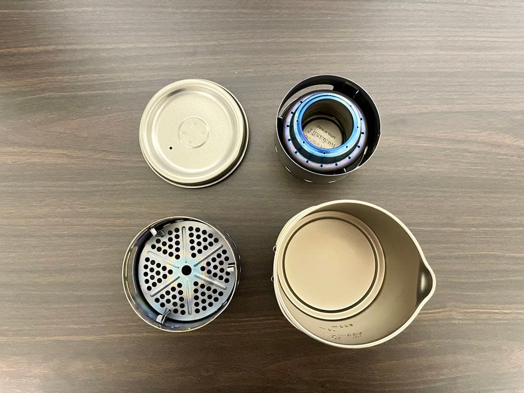 バーベキュー・調理用品 Ti Mug pot 500 Stove set EVERNEW
