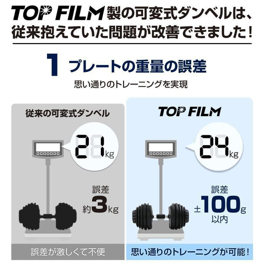 可変式ダンベル 40kg 単品 17段階調節 省スペース収納（ブラック×グレー）
