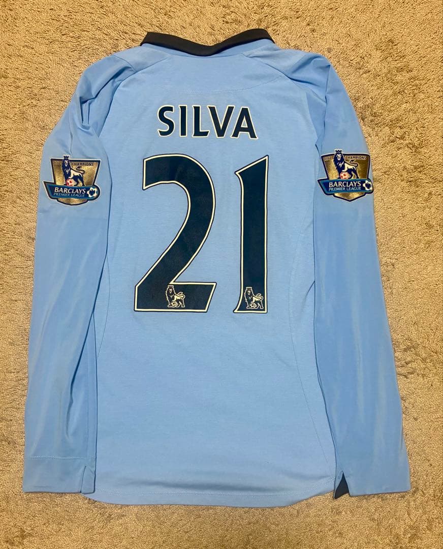 Manchester City 12/13 ダヴィ・シルバ　長袖ユニフォーム