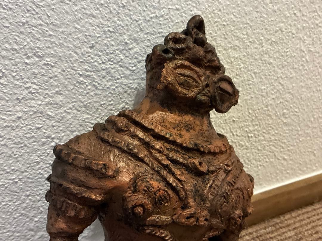 遮光器土偶　縄文時代　発掘品　出土品　骨董　アンティーク　置物　飾り物　彫刻
