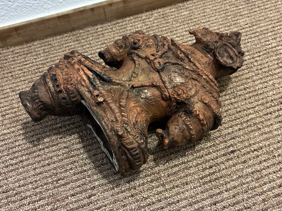 遮光器土偶　縄文時代　発掘品　出土品　骨董　アンティーク　置物　飾り物　彫刻