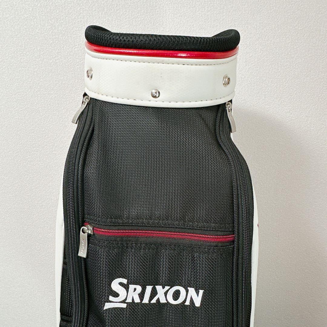 良品　SRIXON スリクソン ゴルフキャディバッグ 5分割 ホワイトブラック