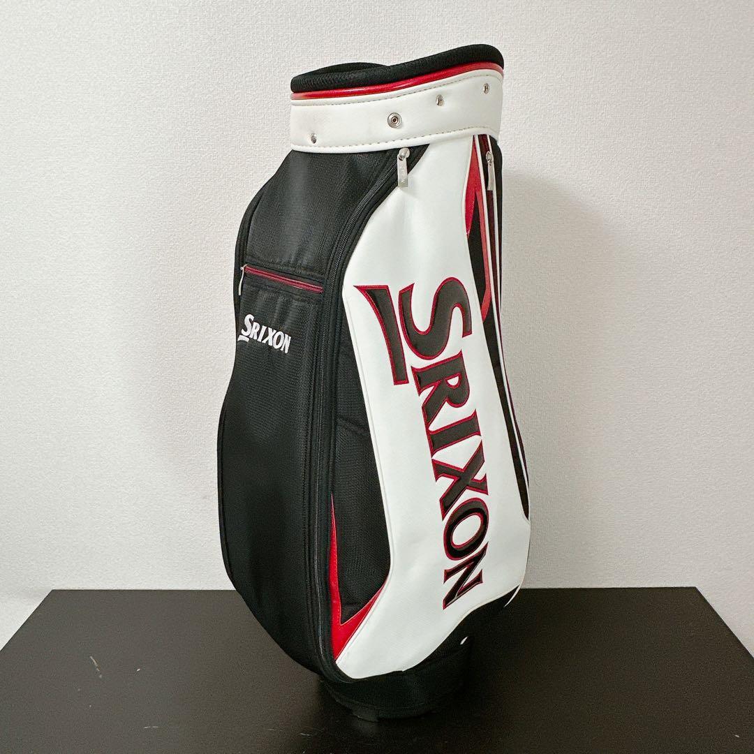 良品　SRIXON スリクソン ゴルフキャディバッグ 5分割 ホワイトブラック