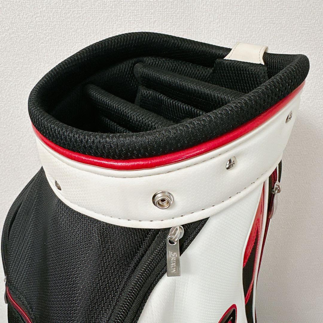 良品　SRIXON スリクソン ゴルフキャディバッグ 5分割 ホワイトブラック