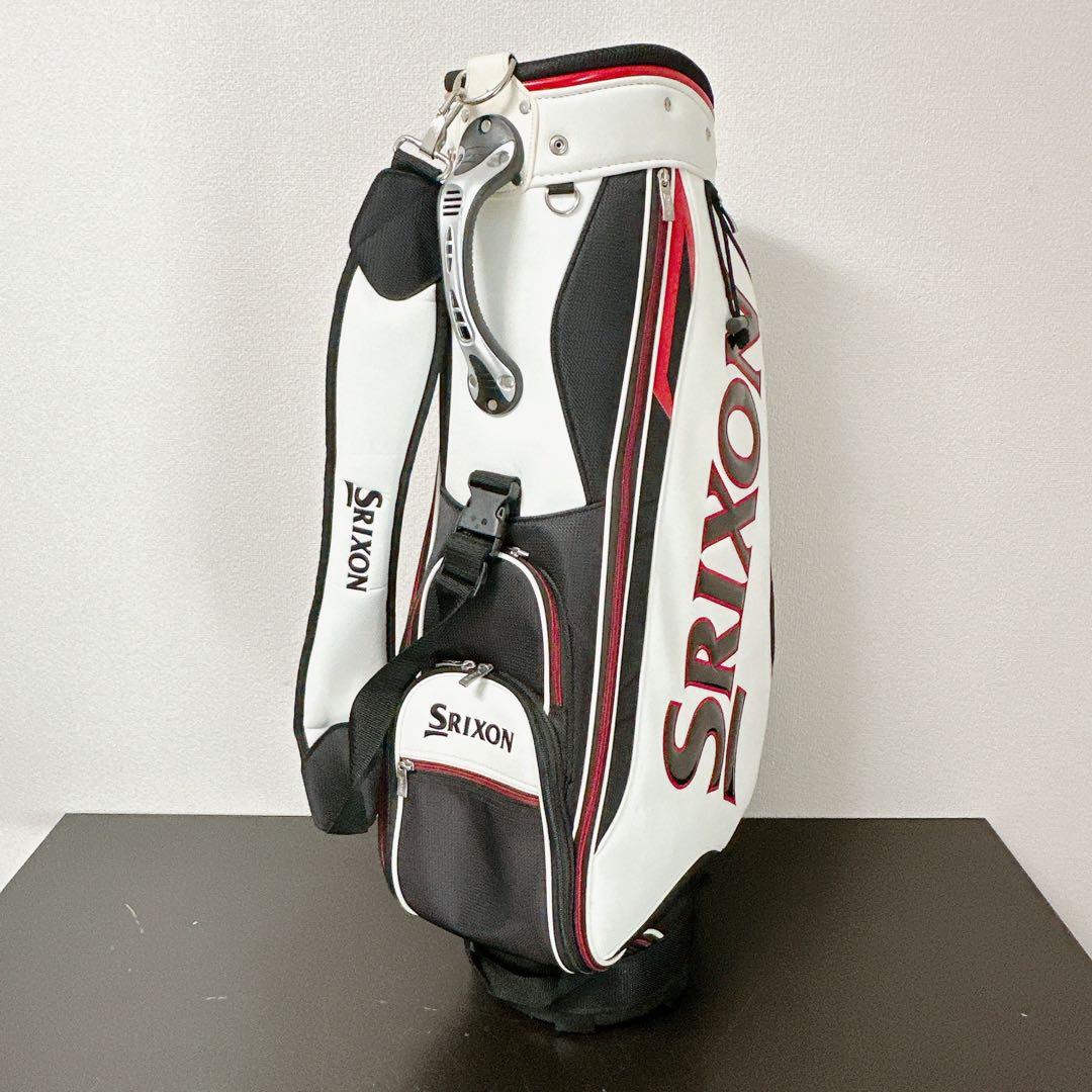 良品　SRIXON スリクソン ゴルフキャディバッグ 5分割 ホワイトブラック