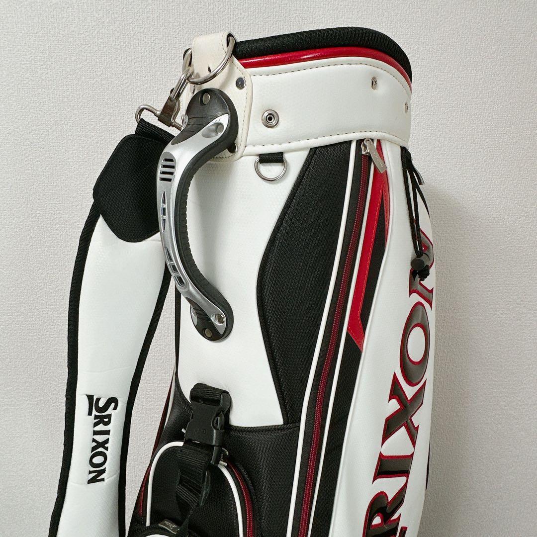 良品　SRIXON スリクソン ゴルフキャディバッグ 5分割 ホワイトブラック