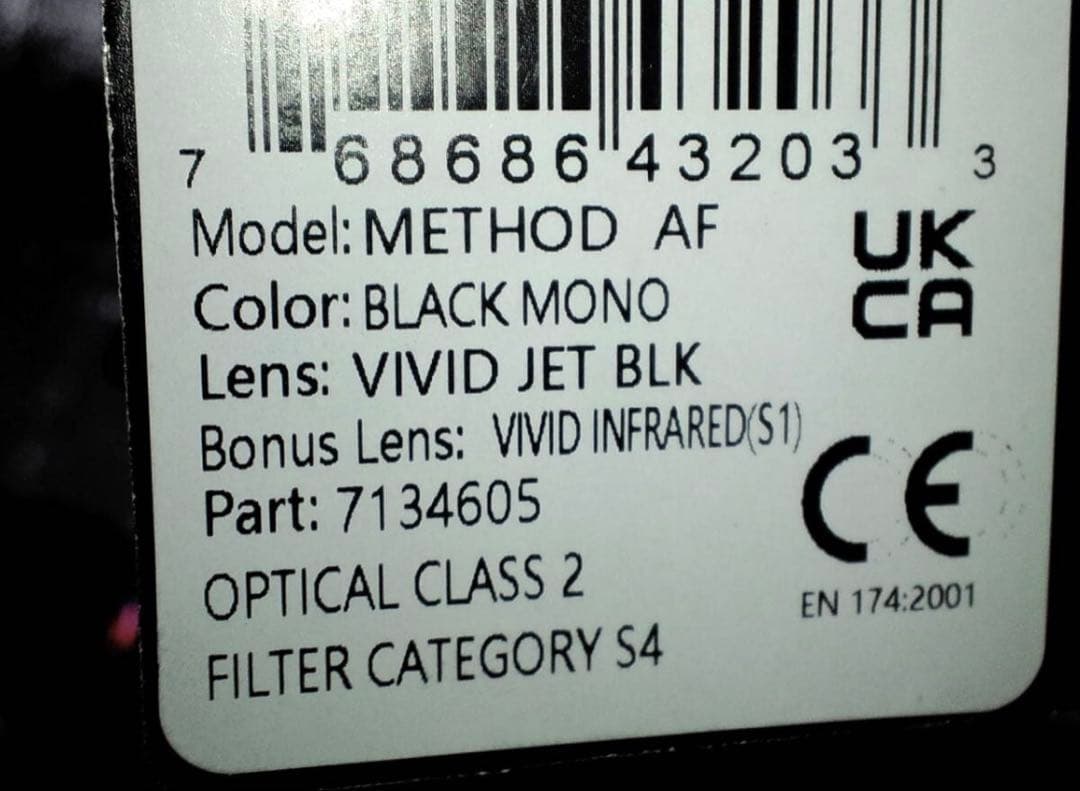 希少 GIRO method black mono ゴーグル