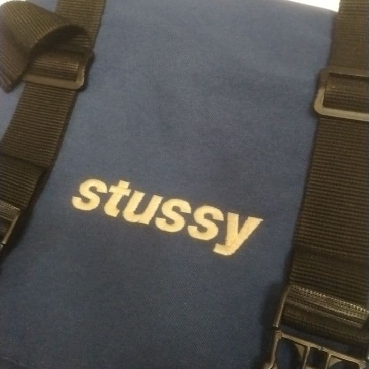 オールドステューシー　ナイロンリュック　ネイビー　90年代　old stussy