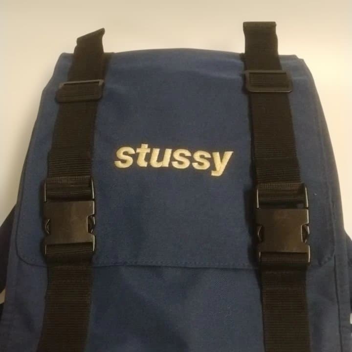 オールドステューシー　ナイロンリュック　ネイビー　90年代　old stussy