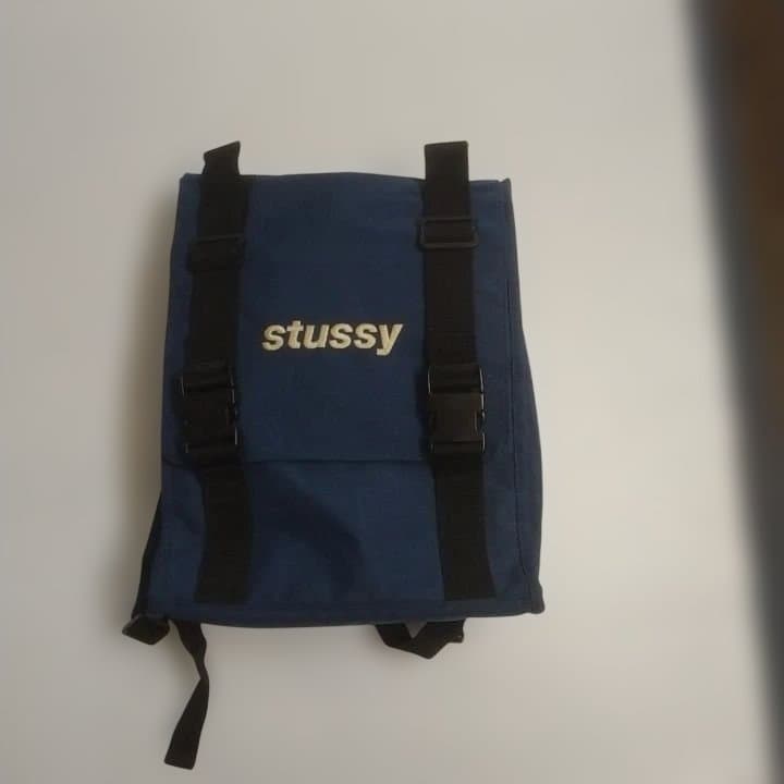 オールドステューシー　ナイロンリュック　ネイビー　90年代　old stussy