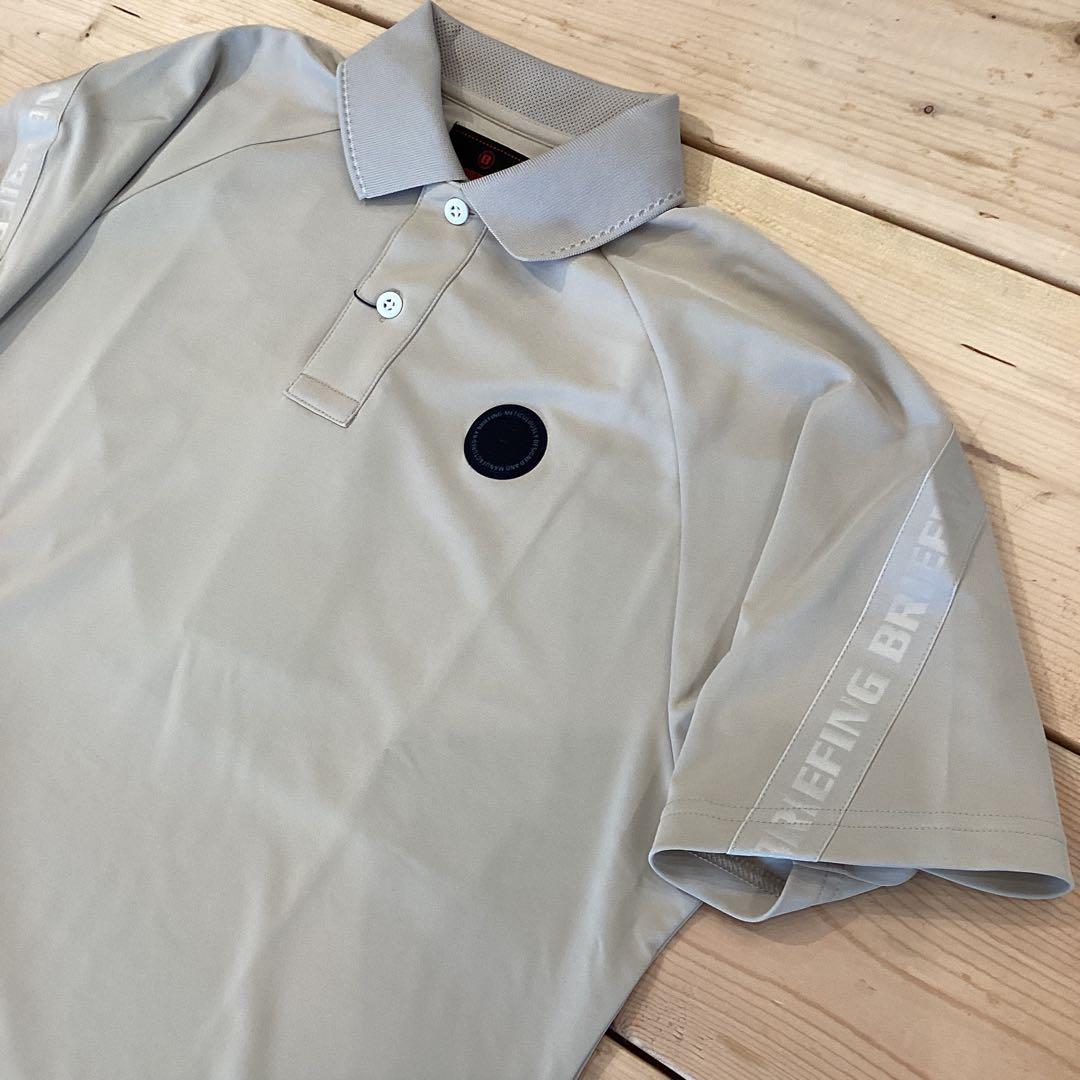 新品　正規品　BRIEFING BACK LOGO LINE POLO ベージュ