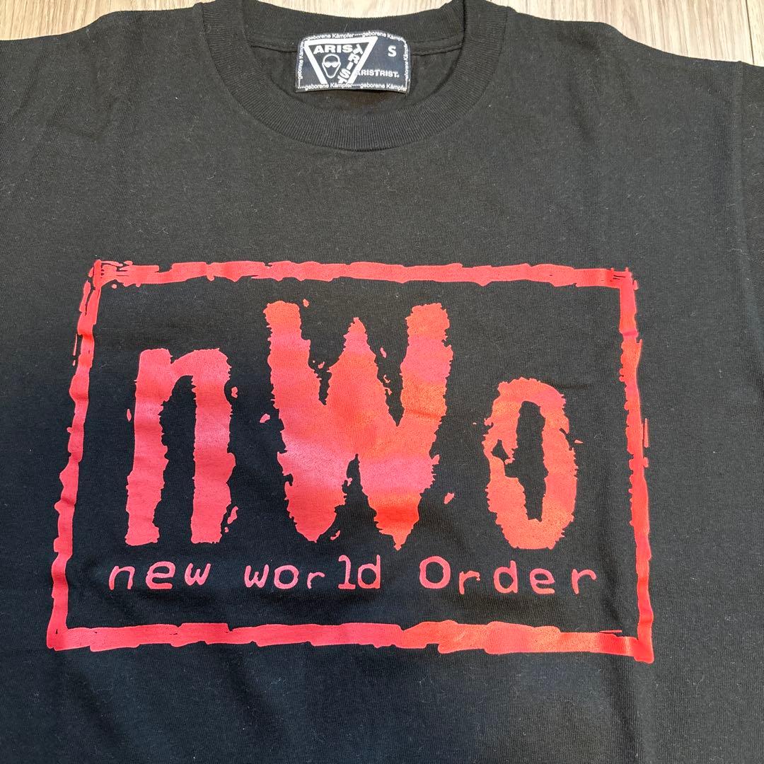 激レア　蝶野正洋直筆サイン入りnWoロゴTシャツ Sサイズ ブラック 美品