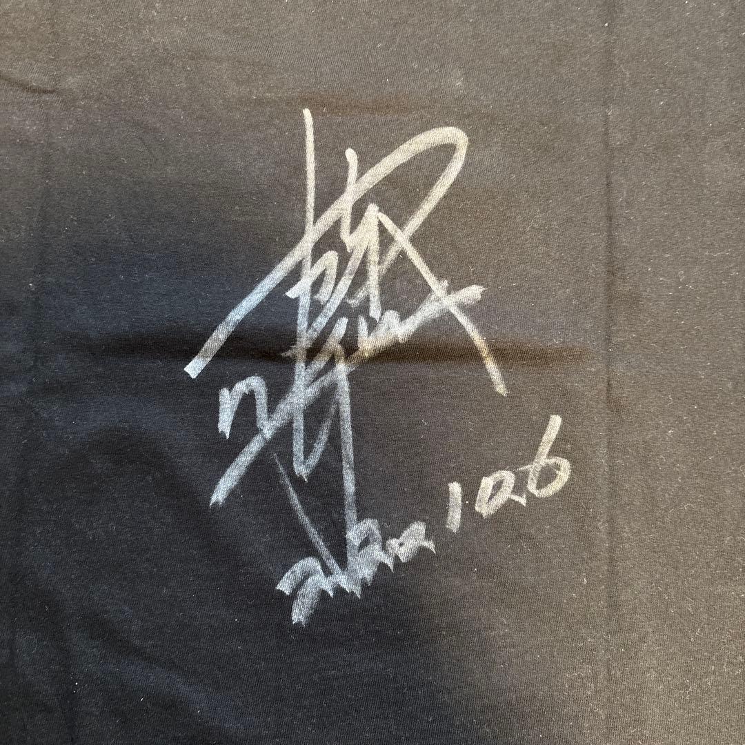 激レア　蝶野正洋直筆サイン入りnWoロゴTシャツ Sサイズ ブラック 美品