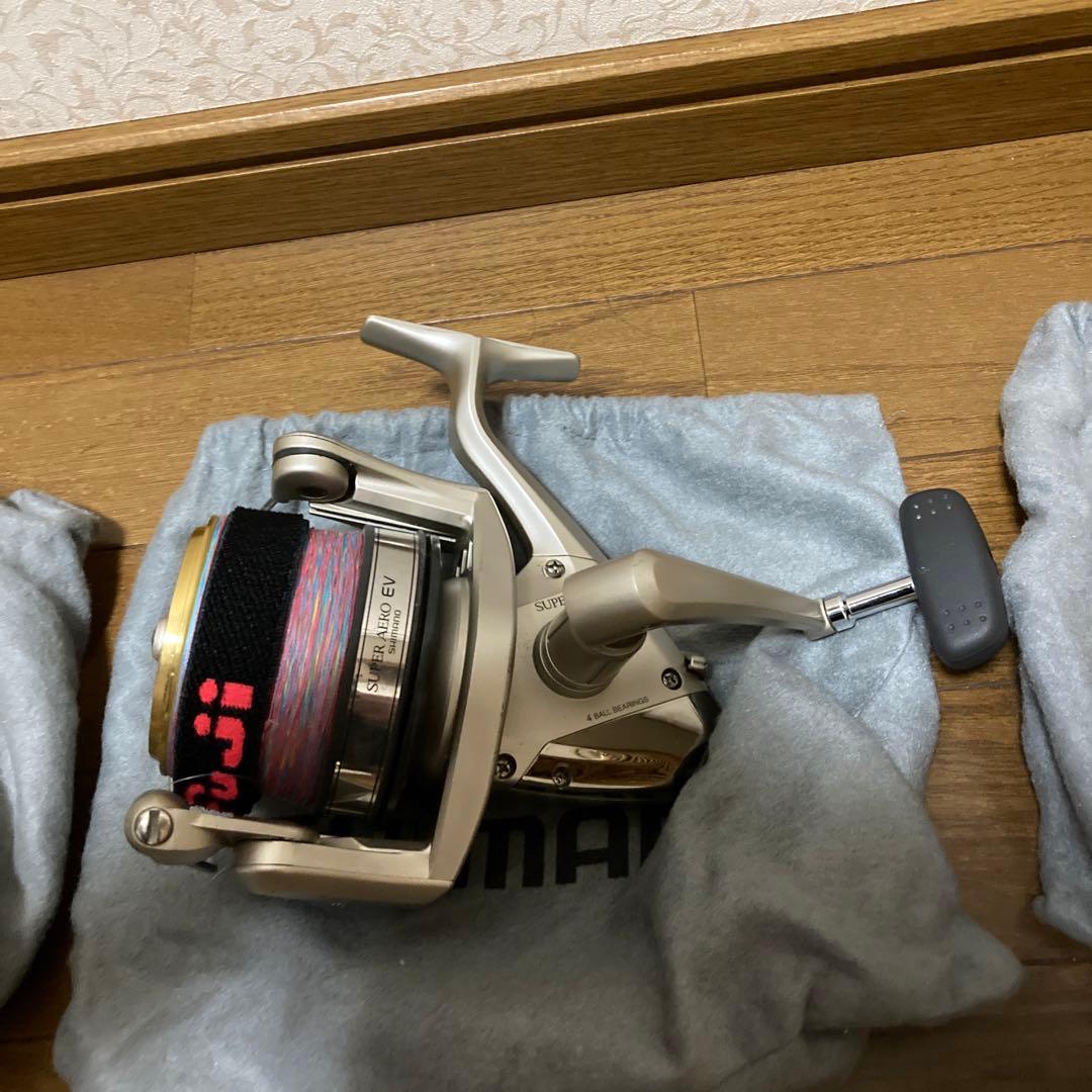 シマノ　投げ竿、投げリール　3セット　竿ケース付き