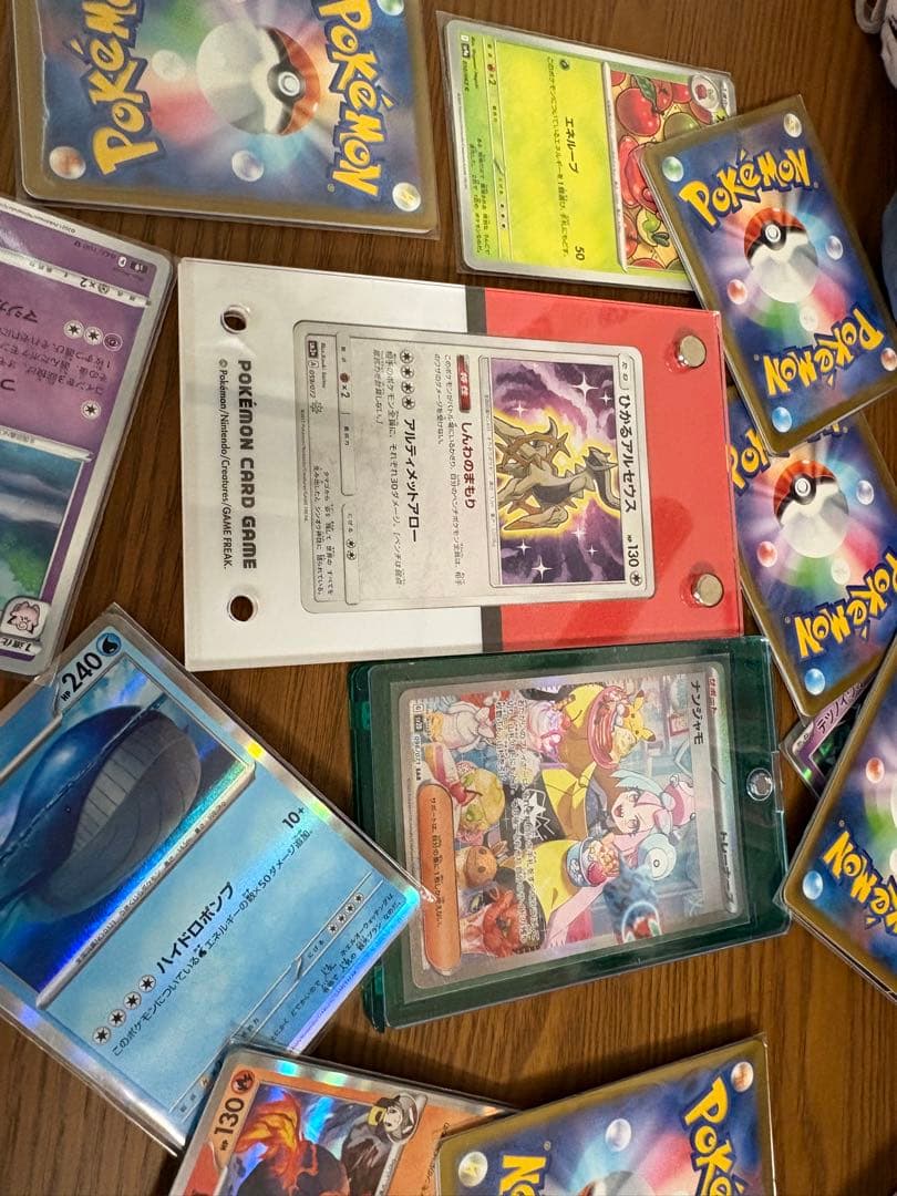 光るアルセウス(傷有り)とナンジャモsar(美品)、 おまけオリパ10口