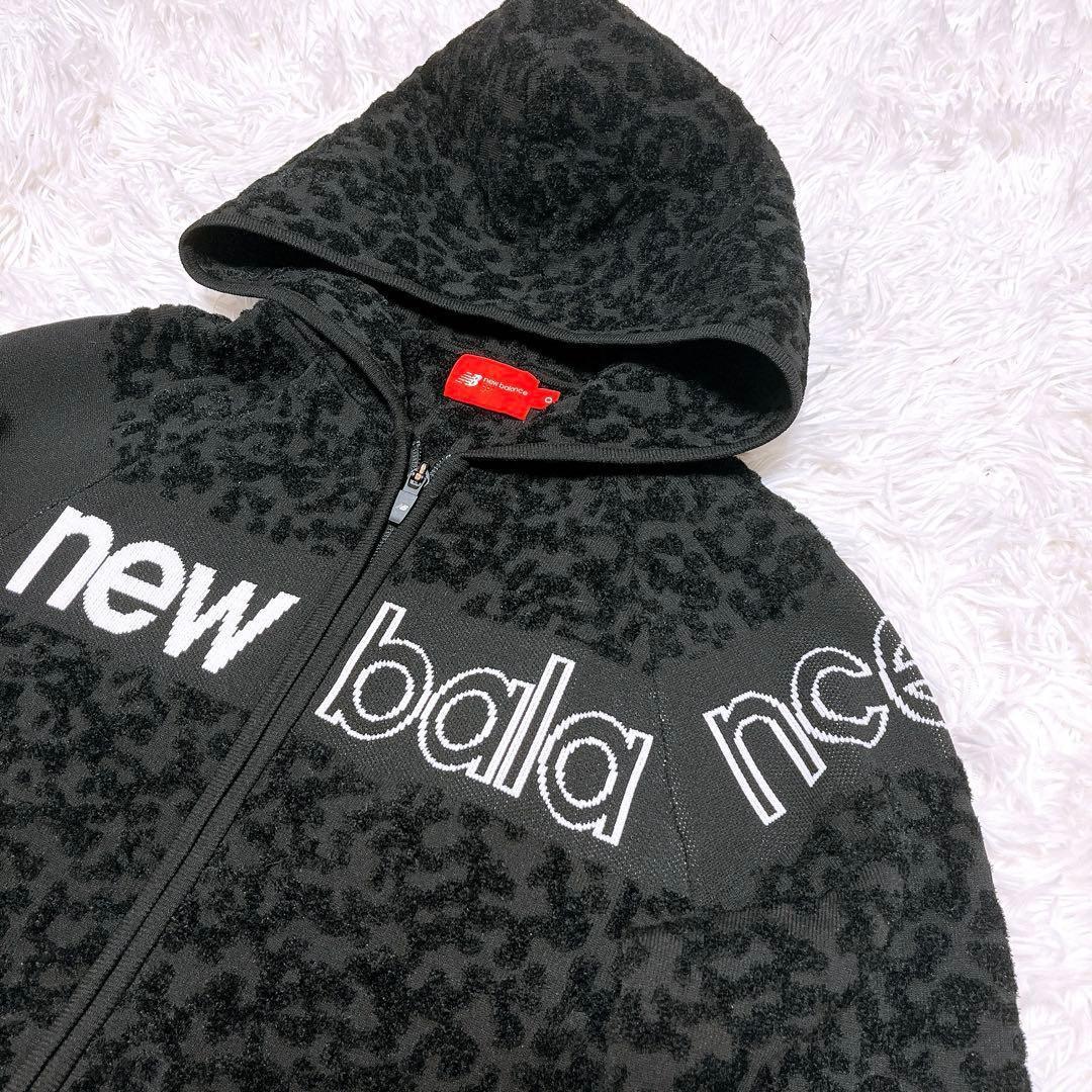 New Balance レオパード柄 フルジップ フード ジャケット パーカー
