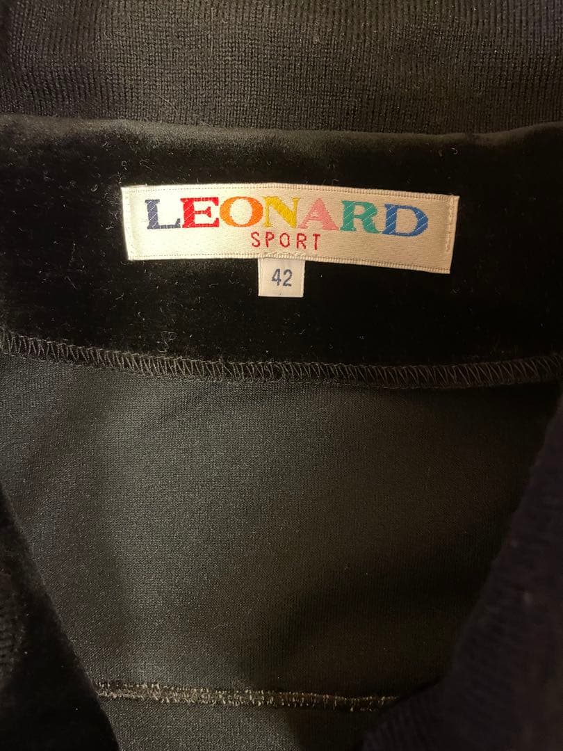 LEONARD SPORT ベルベットジャケット 42 ブラック