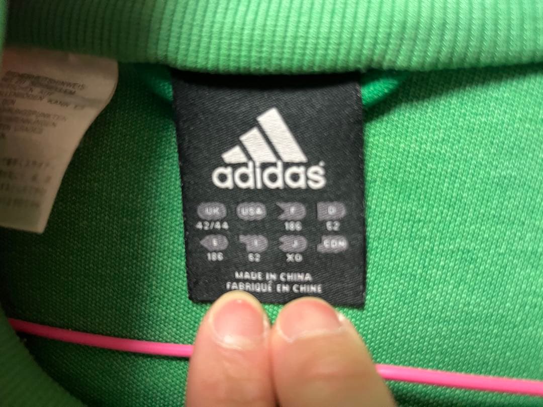 adidas グリーン ジャージ　ビンテージ　ジャケット Lサイズ