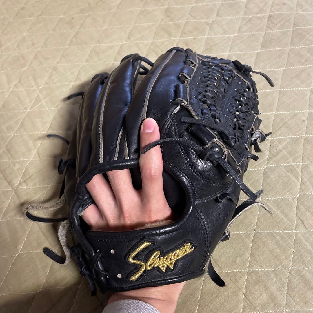 Slugger 野球グローブ 黒 編み込みスタイル　KSG-L7型　硬式用
