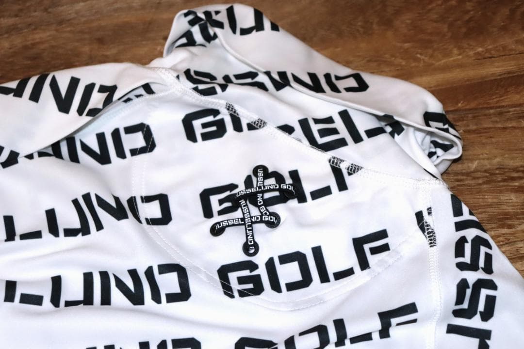 新品 ラッセルノ ゴルフ 総ロゴ タートルネック L/S シャツ (6/XL)Ⓗ
