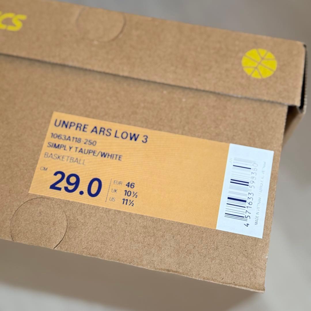 新品ASICS× ballaholic UNPRE ARS LOW 3 29cm