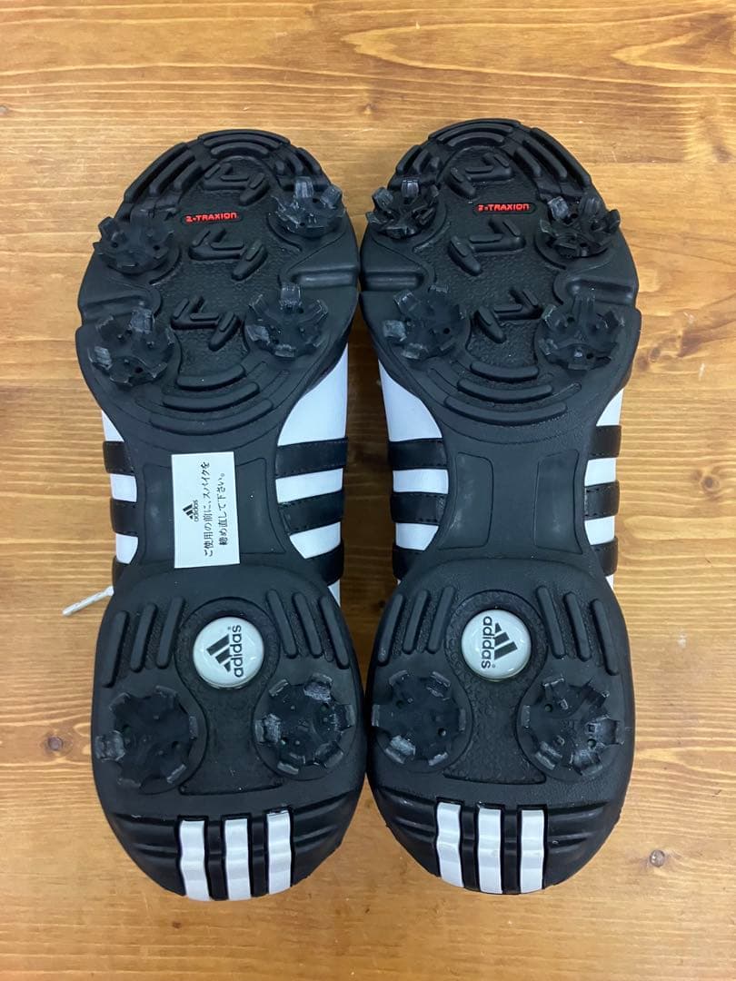 adidas ゴルフシューズ 23.5cm スパイク付 レディース 1回使用 …