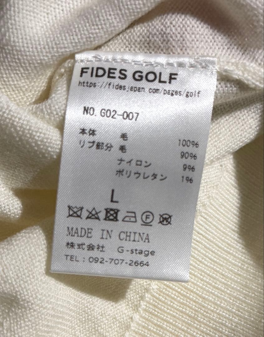 FIDES GOLF アイボリーハイネックセーター