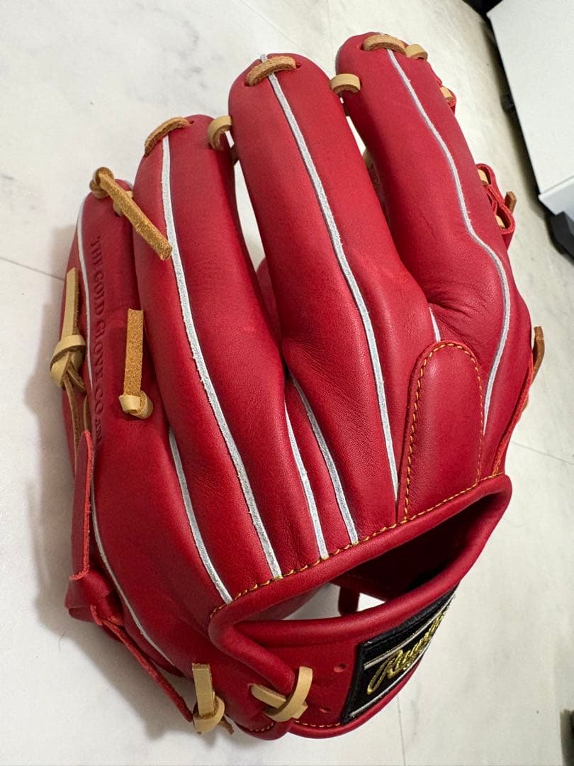 Rawlings DINGER 軟式グローブ レッド 内野手用 ケース付