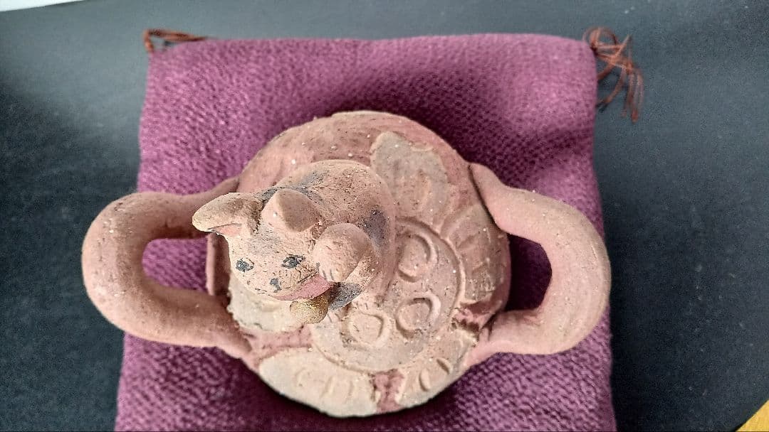 作家物　ネコの小物入れ　置き物