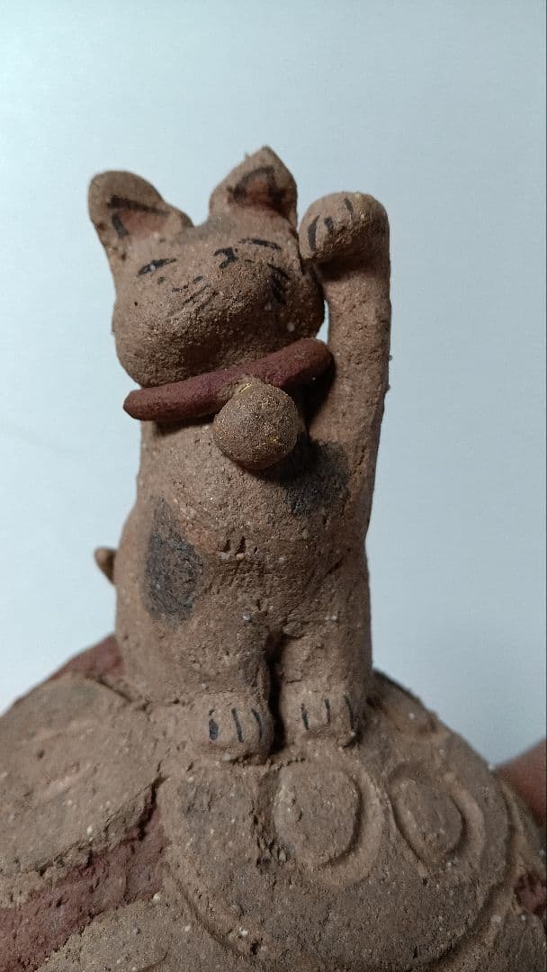 作家物　ネコの小物入れ　置き物