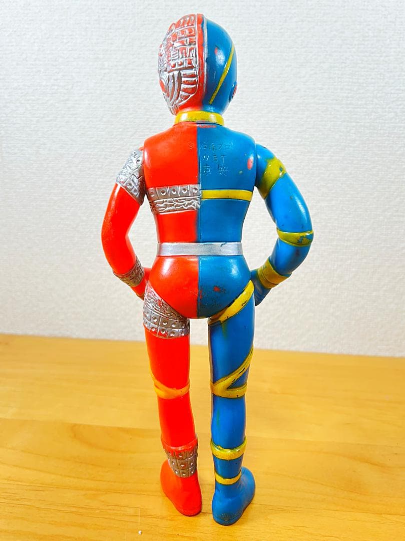 タカトク 人造人間キカイダー ソフビ 28cm 輸出版 当時物 台紙付 バンダイ