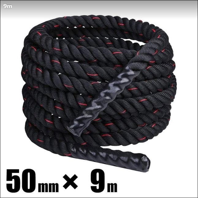 トレーニングロープ 50mmX9m 15.6kg スイングロープ 筋トレ
