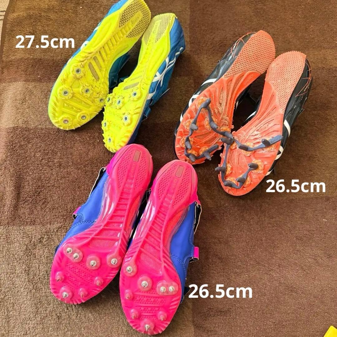 asics スパイクシューズ 3足セット