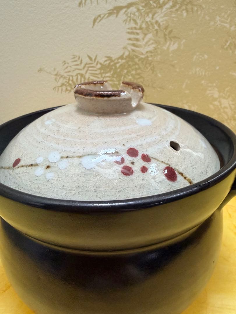 たち吉 ごはん鍋 土鍋 二合炊き しだれ梅 日本製 未使用品