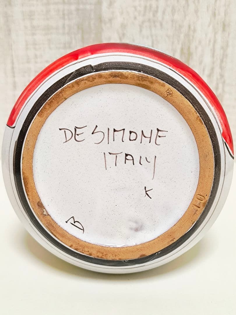 デシモーネ 陶器 花瓶 水差し 2つ イタリア シチリア ヴィンテージ アート