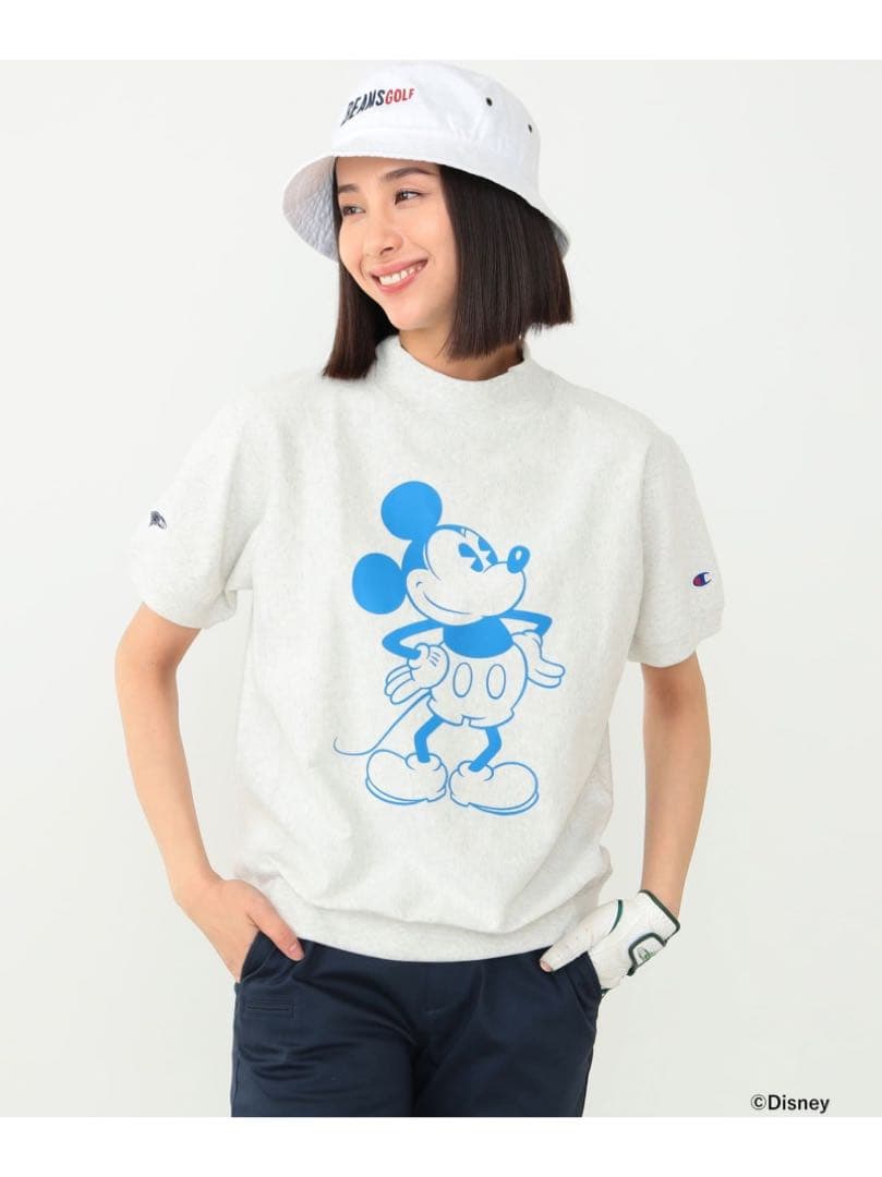Champion × BEAMS GOLF Disney モックネックシャツ
