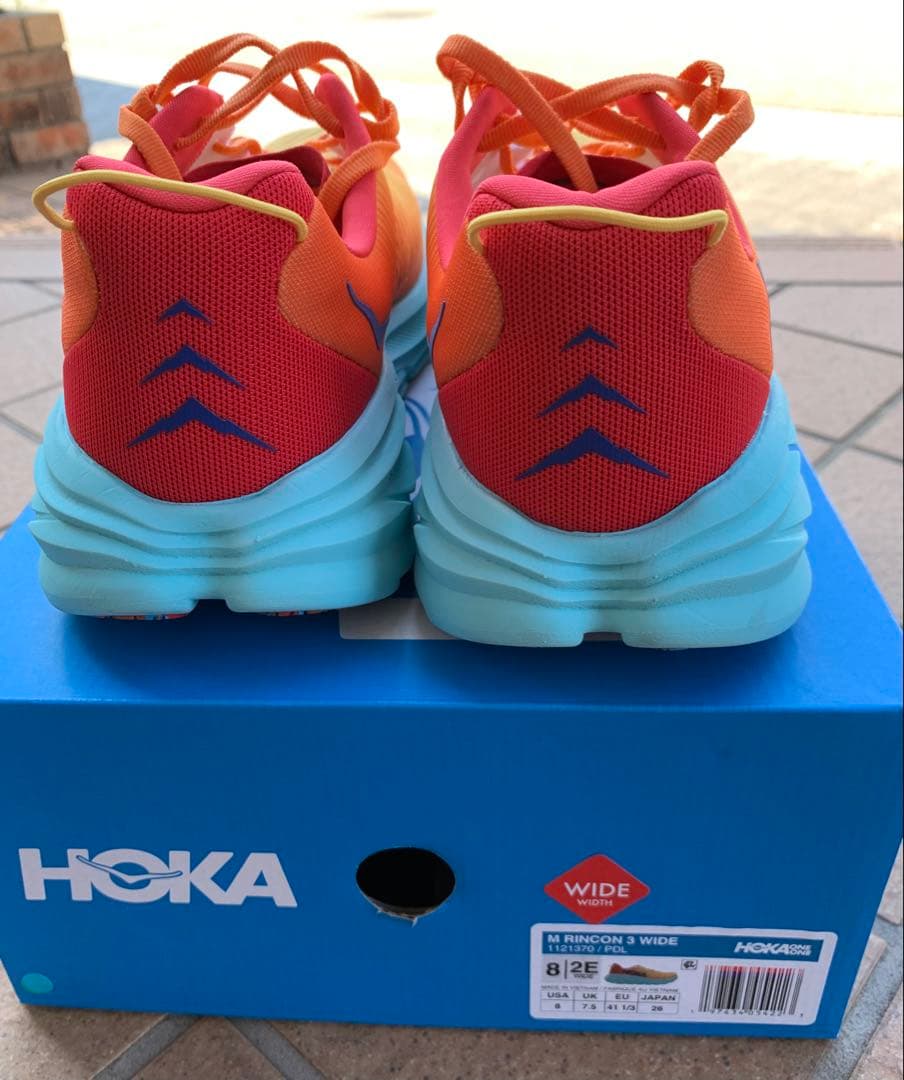 一度使用のみ HOKA Rincon3 26.0cm 2E ワイド