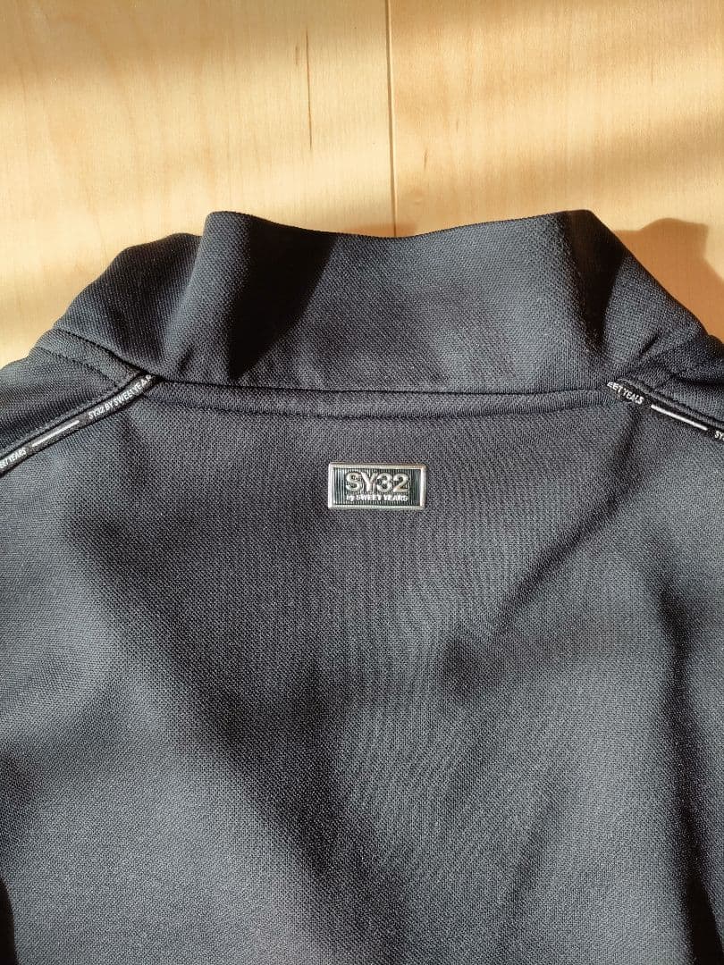 SY32 ハーフジップ ゴルフシャツ 黒
