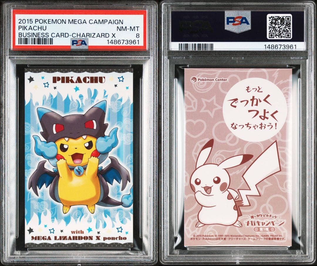 ポンチョを着たピカチュウ リザードン 名刺カード