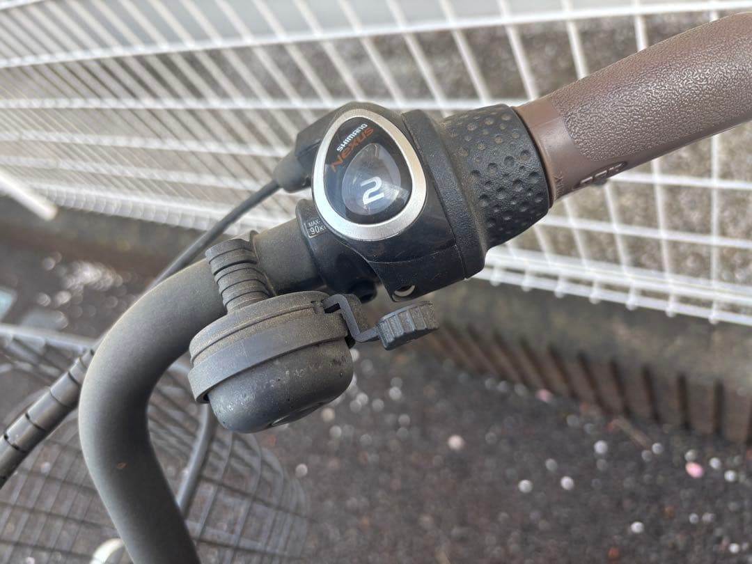電動アシスト自転車 ブラウン 前カゴ付き メルレット ブラウン
