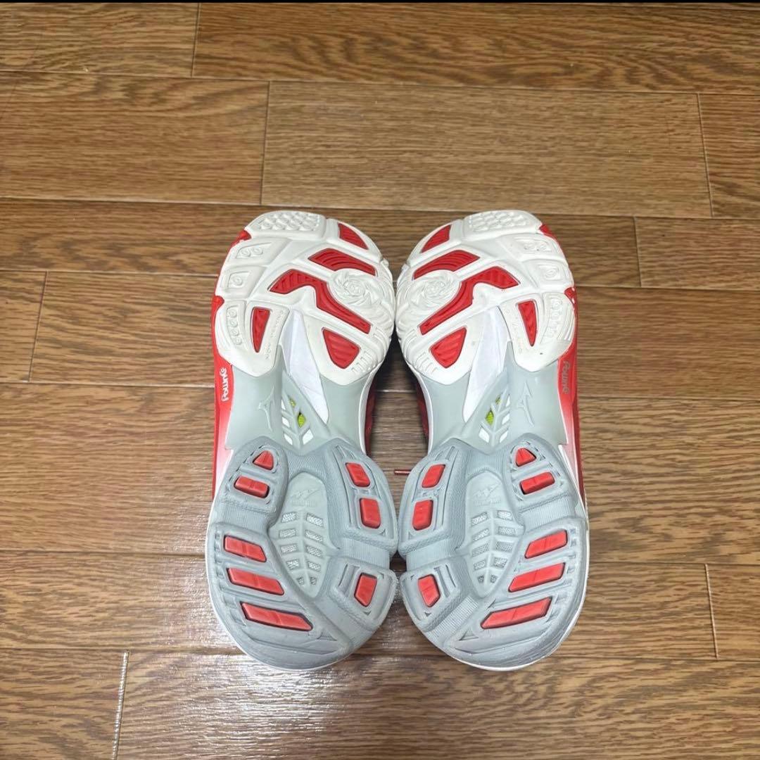 Mizuno ミズノ　バレーボールシューズ レッド/ホワイト　25.5cm