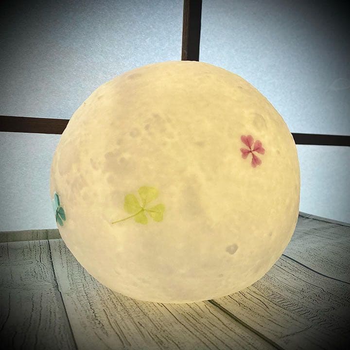 本物の四つ葉のクローバータッチライトஐ☘︎︎LEDライト2色タイプ✧̣̥̇ヒーリング効果♡