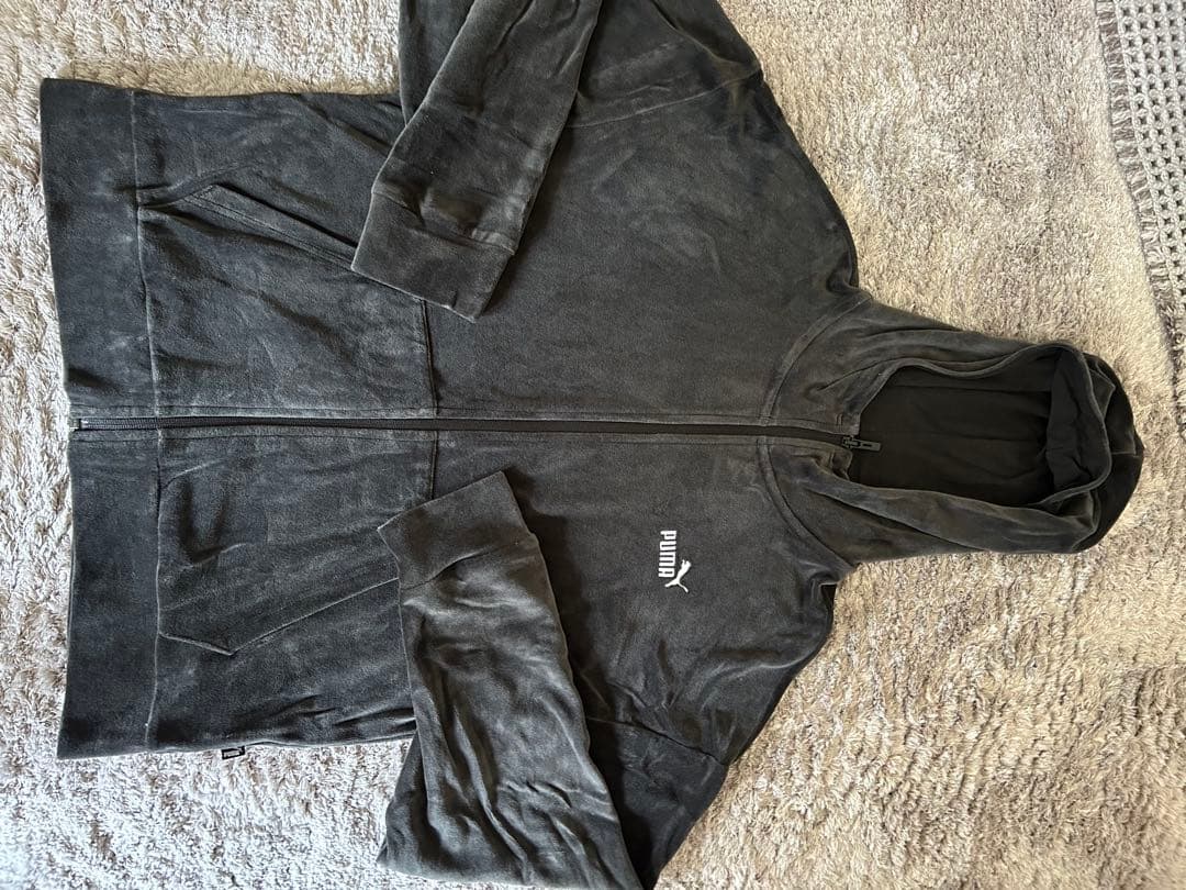 PUMA フリースジャージ上（XL）下（S）セット グレー