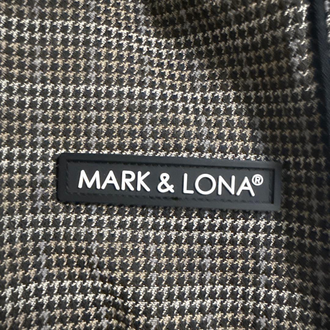MARK&LONA 千鳥格子パンツ48 ウエストゴム 股下72